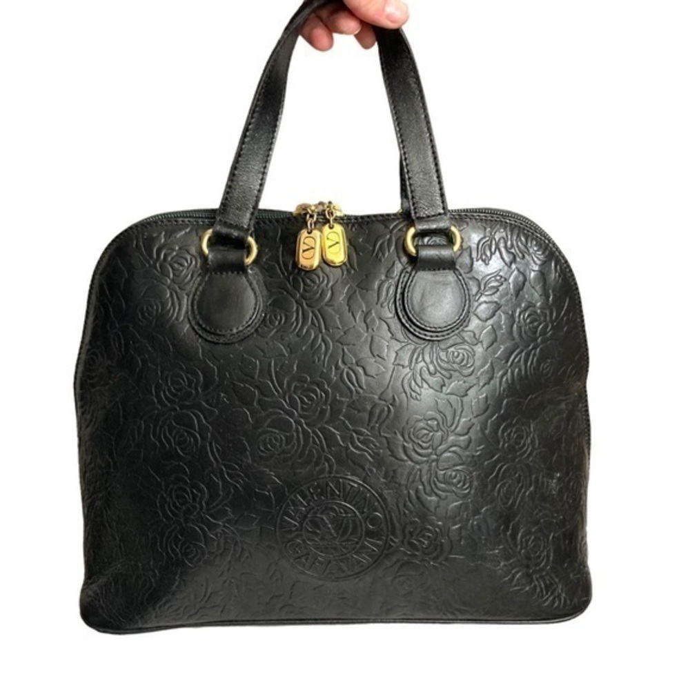 Valentino garavani RARE vintage embossed dome satchel bag - Picture 1 of 14